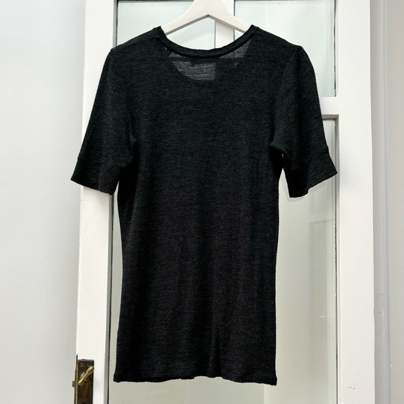 Vince Crewneck Gray Wool 3/4 Sleeve Top - Picture 4 of 6